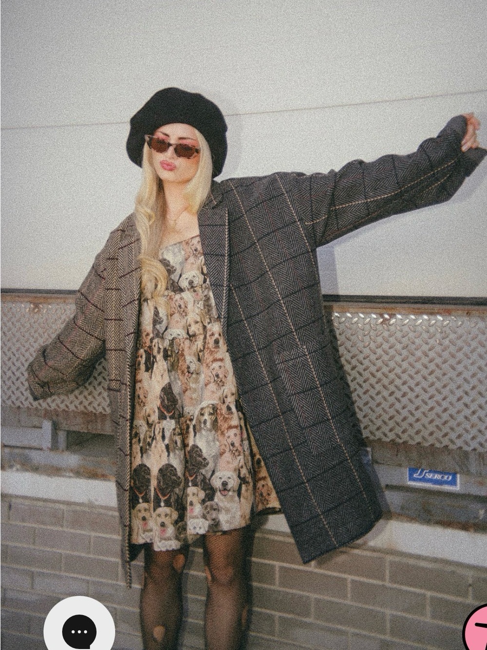 Dressed in LALA Scorpio Half + Half Oversized Coat in Grandpa Chic L / XL